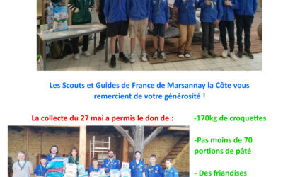 Collecte Scouts et guides de France avec Jardiland